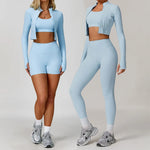 Load image into Gallery viewer, Three Piece Breathable Yoga Tracksuit Pro For Performance