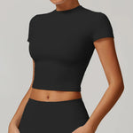 Load image into Gallery viewer, Sculpted Performance Yoga Top Short Sleeve Premium Nylon