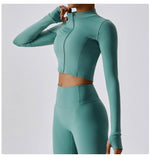 Load image into Gallery viewer, Luxurious Contoured Yoga Jacket With Nylon Zip Front