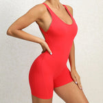 Load image into Gallery viewer, Backless One-Piece Yoga Tracksuit Breathable Nylon Knit