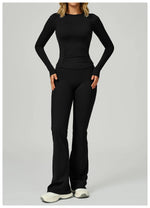 Load image into Gallery viewer, 2 Piece Contoured Breathable Yoga Ensemble Knitwear