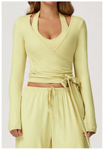 Load image into Gallery viewer, Premium Extended Sleeve Contour Yoga Top Performance