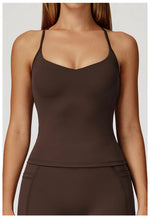 Load image into Gallery viewer, Cross Strap Light Weight Breathable Contour Sport Bra