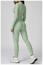 Load image into Gallery viewer, Seamless Zippered Yoga Jumpsuit With High Elasticity