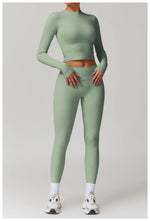 Load image into Gallery viewer, Signature 2 Piece Yoga Ensemble Nylon Plus Performance