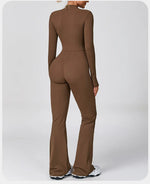 Load image into Gallery viewer, Zippered Contour Seamless Yoga Jump Suit Performance