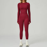 Load image into Gallery viewer, 2 Piece Contoured Breathable Yoga Ensemble Knitwear