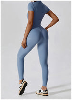 Load image into Gallery viewer, Seamless One Piece Yoga Bodysuit Zippered Breathable
