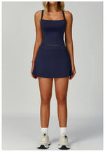 Load image into Gallery viewer, Luxe Contour 2 Piece Yoga Wear Ensemble Nylon Knit Fabric