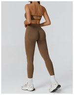 Load image into Gallery viewer, Seamless Premium Athleisure 2 Piece Leggings Set Nylon