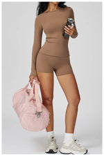 Load image into Gallery viewer, Luxurious Contour 2 Piece Yoga Athleisure Set Nylon