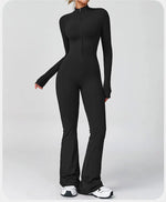 Load image into Gallery viewer, Zippered Contour Seamless Yoga Jump Suit Performance