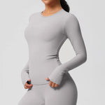 Load image into Gallery viewer, Luxurious Breathable Contoured Long Sleeve Yoga Top Nylon