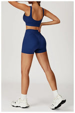 Load image into Gallery viewer, Two-Piece Contoured Breathable Yoga Set Leggings Silhouette