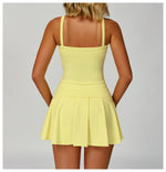 Load image into Gallery viewer, Contoured Performance Yoga Shorts Skirt Set Nylon Fabric