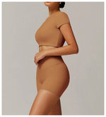 Load image into Gallery viewer, Contour Yoga Cropped Top Short Sleeve Performance Pro