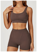 Load image into Gallery viewer, Two-Piece Contoured Breathable Yoga Set Leggings Silhouette