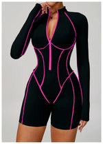 Load image into Gallery viewer, Contoured Zip Front Performance Tracksuit Yoga Set Premium