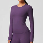 Load image into Gallery viewer, Luxurious Breathable Contoured Long Sleeve Yoga Top Nylon