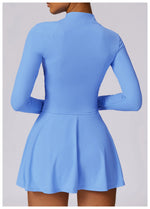 Load image into Gallery viewer, Luxurious Contoured Yoga Set Zippered Front Seamless Nylon