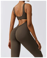 Load image into Gallery viewer, Contoured Back Zip Jumpsuit With Seamless Performance