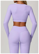 Load image into Gallery viewer, Sculpted Performance Long Sleeve Yoga Top Breathable
