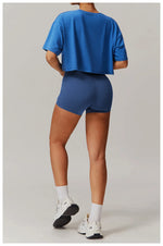 Load image into Gallery viewer, Moisture Wicking Luxe Contour Yoga Top Short Sleeve