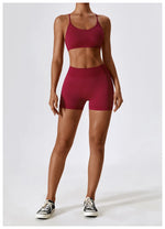 Load image into Gallery viewer, Seamless Performance Yoga Set Contour Nylon Knit Fabric