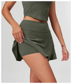 Load image into Gallery viewer, High Waist Contour Skirt Short Culotte Breathable Nylon