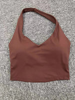 Load image into Gallery viewer, Breathable Hanging Neck Yoga Sports Bra With Contour Support