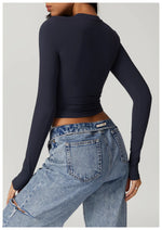 Load image into Gallery viewer, Breathable Seamless Contour Long Sleeve Top Performance
