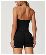 Load image into Gallery viewer, Breathable Contoured Halter Crop Sports Bra With Padding