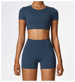 Load image into Gallery viewer, Seamless Sculpted Yoga Core Set Leggings Ribbed Contour