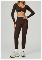 Load image into Gallery viewer, Seamless Ribbed Yoga Top With Breathable Comfort Wear