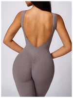 Load image into Gallery viewer, Sculpted Yoga Jumpsuit Ultra Breathable Nylon Knit Fabric