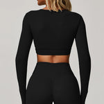 Load image into Gallery viewer, Sculpted Performance Long Sleeve Yoga Top Breathable