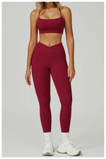 Load image into Gallery viewer, Two Piece Ultra Performance Yoga Luxe Set High Waist Band