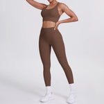 Load image into Gallery viewer, Ultra Luxe Contour Yoga Wear 2 Piece Leggings Nylon