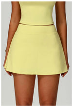 Load image into Gallery viewer, Contoured Performance Yoga Shorts Skirt Set Nylon Fabric