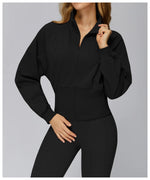 Load image into Gallery viewer, Wind Proof Zip Front Standing Collar Sweat Shirt Regular Fit