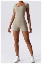 Load image into Gallery viewer, Soft Premium Contoured All In One Yoga Bodysuit Sleeves
