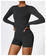 Load image into Gallery viewer, Seamless Sculpted Yoga Core Set Leggings Ribbed Contour