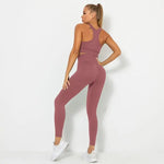 Load image into Gallery viewer, Seamless Contour Two Piece Yoga Set Performance Wear