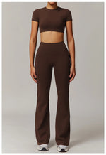 Load image into Gallery viewer, Contour Yoga Cropped Top Short Sleeve Performance Pro