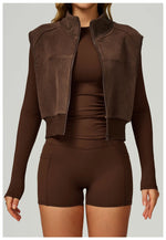 Load image into Gallery viewer, Winter Velvet Contoured High Neck Performance Cozy Vest