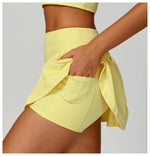 Load image into Gallery viewer, Contoured Performance Yoga Shorts Skirt Set Nylon Fabric