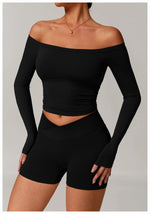 Load image into Gallery viewer, Performance Contour Knit Long Sleeve Yoga Top Nylon Spandex