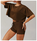 Load image into Gallery viewer, Moisture Wicking Luxe Contour Yoga Top Short Sleeve