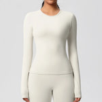 Load image into Gallery viewer, Luxurious Breathable Contoured Long Sleeve Yoga Top Nylon