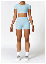 Load image into Gallery viewer, Sculpted Contour Yoga Shorts With Breathable Comfort